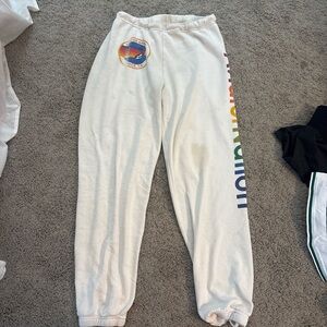 White Aviator Nation Sweatpants Does